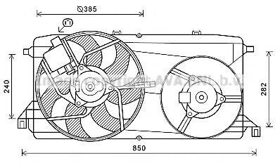 AVA QUALITY COOLING FD7580 Вентилятор, охолодження двигуна