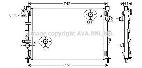 AVA QUALITY COOLING FDA2424 Радіатор, охолодження двигуна