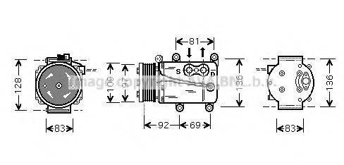 AVA QUALITY COOLING FDAK171 Компресор, кондиціонер