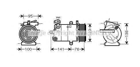 AVA QUALITY COOLING FDAK417 Компресор, кондиціонер