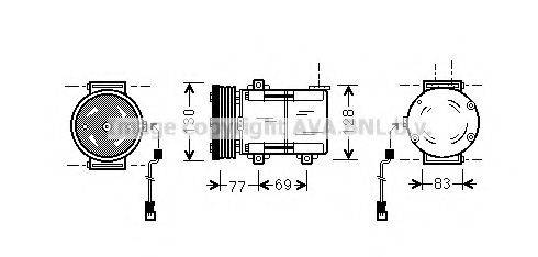 AVA QUALITY COOLING FDK289 Компресор, кондиціонер