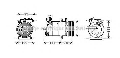 AVA QUALITY COOLING FDK417 Компресор, кондиціонер