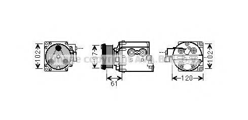 AVA QUALITY COOLING FDK436 Компресор, кондиціонер