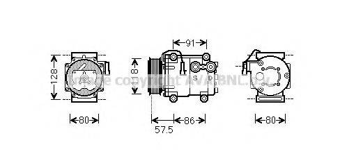 AVA QUALITY COOLING FDK451 Компресор, кондиціонер