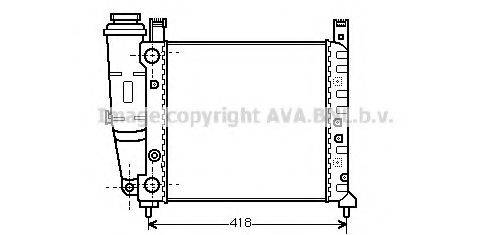 AVA QUALITY COOLING FT2026 Радіатор, охолодження двигуна