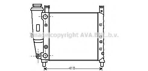 AVA QUALITY COOLING FT2043 Радіатор, охолодження двигуна