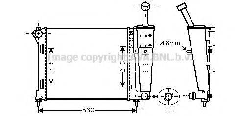 AVA QUALITY COOLING FT2404 Радіатор, охолодження двигуна