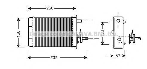 AVA QUALITY COOLING FT6084 Теплообмінник, опалення салону