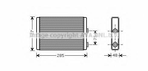 AVA QUALITY COOLING FT6325 Теплообмінник, опалення салону