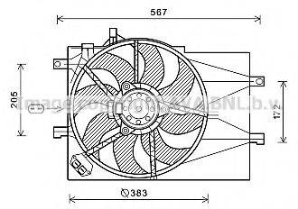 AVA QUALITY COOLING FT7598 Вентилятор, охолодження двигуна