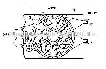 AVA QUALITY COOLING FT7602 Вентилятор, охолодження двигуна