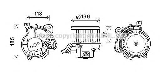 AVA QUALITY COOLING FT8433 Електродвигун, вентиляція салону