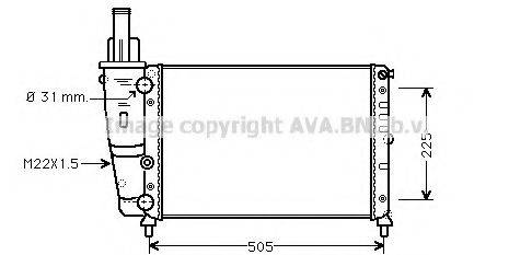 AVA QUALITY COOLING FTA2138 Радіатор, охолодження двигуна