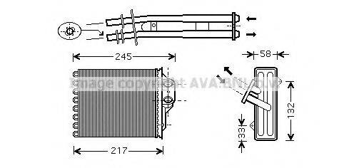 AVA QUALITY COOLING FTA6350 Теплообмінник, опалення салону