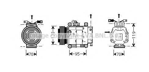 AVA QUALITY COOLING FTK049 Компресор, кондиціонер