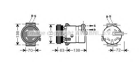 AVA QUALITY COOLING FTK334 Компресор, кондиціонер