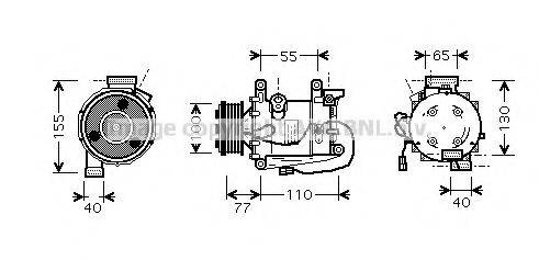 AVA QUALITY COOLING HDAK208 Компресор, кондиціонер