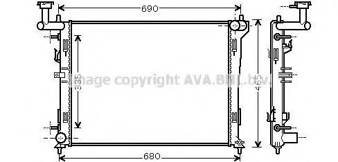 AVA QUALITY COOLING HY2180 Радіатор, охолодження двигуна