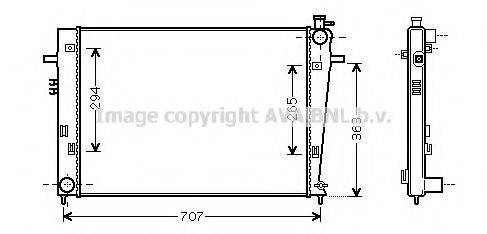 AVA QUALITY COOLING HY2204 Радіатор, охолодження двигуна