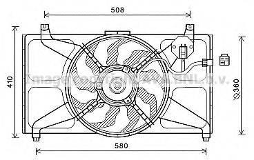 AVA QUALITY COOLING HY7537 Вентилятор, охолодження двигуна