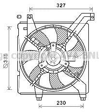 AVA QUALITY COOLING HY7568 Вентилятор, охолодження двигуна