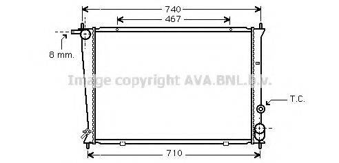 AVA QUALITY COOLING HYA2049 Радіатор, охолодження двигуна