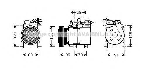 AVA QUALITY COOLING HYAK160 Компресор, кондиціонер