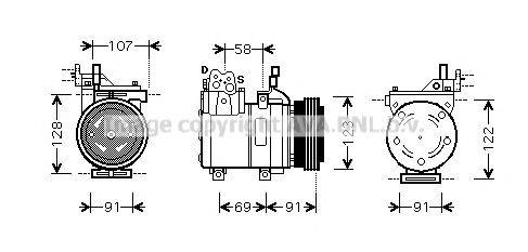 AVA QUALITY COOLING HYAK161 Компресор, кондиціонер