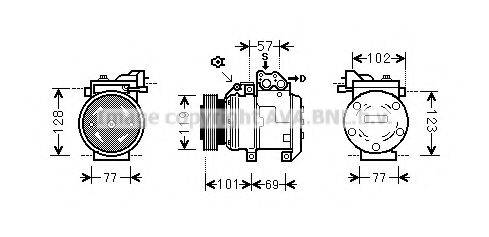 AVA QUALITY COOLING HYAK222 Компресор, кондиціонер