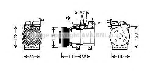 AVA QUALITY COOLING HYK123 Компресор, кондиціонер