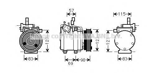 AVA QUALITY COOLING HYK265 Компресор, кондиціонер