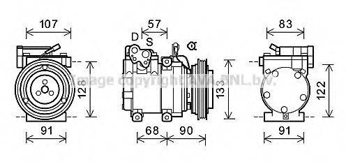 AVA QUALITY COOLING HYK287 Компресор, кондиціонер