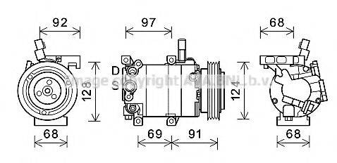 AVA QUALITY COOLING HYK412 Компресор, кондиціонер