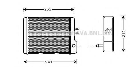 AVA QUALITY COOLING IV6032 Теплообмінник, опалення салону