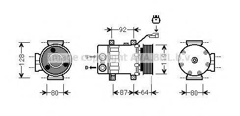 AVA QUALITY COOLING JEK047 Компресор, кондиціонер