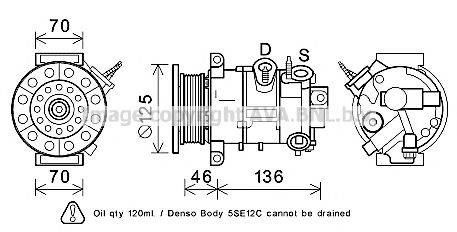 AVA QUALITY COOLING JEK067 Компресор, кондиціонер