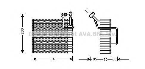 AVA QUALITY COOLING JEV024 Випарник, кондиціонер