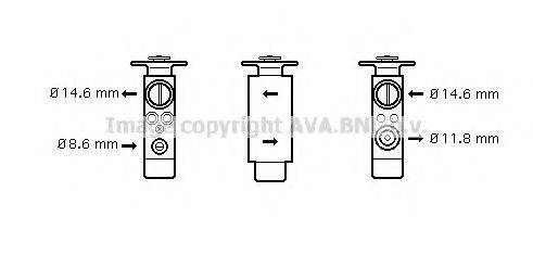 AVA QUALITY COOLING JR1046 Розширювальний клапан, кондиціонер