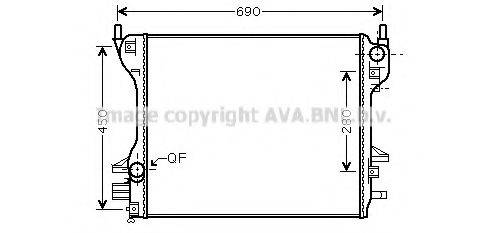 AVA QUALITY COOLING JR2039 Радіатор, охолодження двигуна