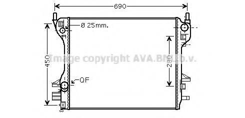 AVA QUALITY COOLING JR2040 Радіатор, охолодження двигуна