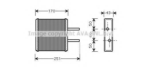 AVA QUALITY COOLING KA6046 Теплообмінник, опалення салону