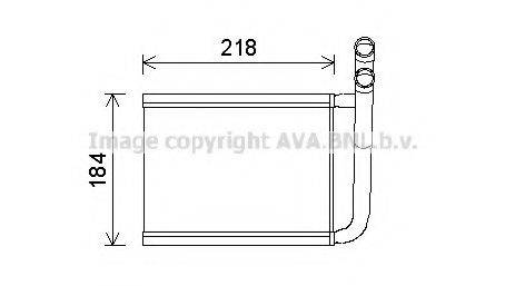 AVA QUALITY COOLING KA6166 Теплообмінник, опалення салону