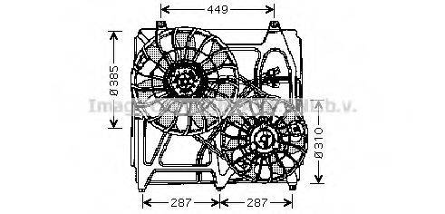 AVA QUALITY COOLING KA7509 Вентилятор, охолодження двигуна