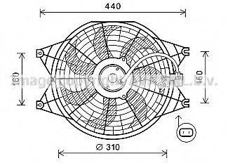 AVA QUALITY COOLING KA7537 Вентилятор, охолодження двигуна