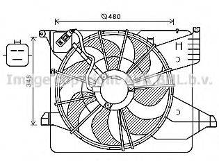 AVA QUALITY COOLING KA7539 Вентилятор, охолодження двигуна