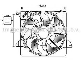 AVA QUALITY COOLING KA7540 Вентилятор, охолодження двигуна