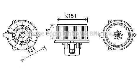 AVA QUALITY COOLING KA8247 Електродвигун, вентиляція салону