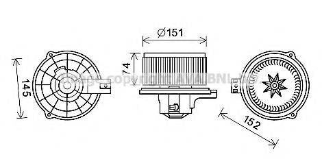 AVA QUALITY COOLING KA8252 Електродвигун, вентиляція салону