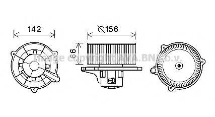 AVA QUALITY COOLING KA8254 Електродвигун, вентиляція салону