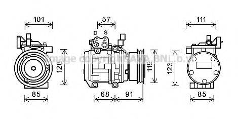 AVA QUALITY COOLING KAK155 Компресор, кондиціонер